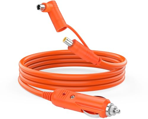 YAODHAOD 12V / 24V Auto Zigarettenanzünder auf DC7909&DC8020 stecker，2.5M /1.5M 14AWG,DC 8mm Auto Ladekabel für kompatibel mit Jackery Bluetti Anker GRECELL tragbares Kraftwer Solargenerato (1.5M)