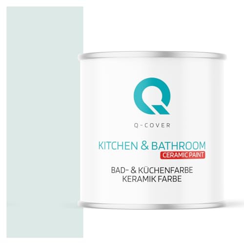 Q-COVER BAD-& KÜCHENFARBE | Pudertürkis | 2 L | für Wände – robust, schmutzabweisend, tiefmatt