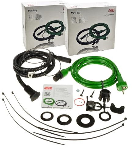 2x DEFA 460787 WarmUp Anschluss Set Motorvorwärmer MultiCharger 5m (Set, 2-teilig)