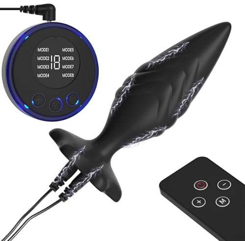 Estim für Mann Sexuelle Elektrostimulation Elektro Analplug Reizstromgerät Analplug# für Männer Frauen Anal Plug für den Mann Sex mit Fernbedienung Elektro Stimulationsgerät Analvibratoren für Frauen