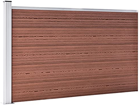 Kit de clôture WPC facile à monter avec grain de bois comme ensemble de panneaux de clôture pour l'intimité dans le jardin