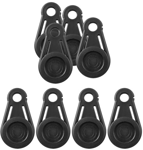 Zeltmarkisenklemmen 8 Stück Schwarz Zelte Weihnachten Feier | Planenclips mit Starkem Halt, Innen Rundverschluss und Außenring, für Gartenfolie und Poolabdeckungen
