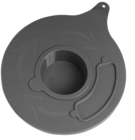 TONIXY Grauer Deckel für Mischpult mit dichtem Verschluss für K5Gb 5Qt Glasschüssel, spülmaschinenfeste Abdeckung für Lebensmittelaufbewahrung und Mischen