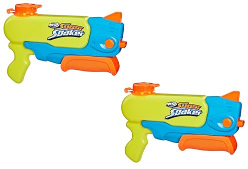 Nerf Super Soaker Wave Spray 2er Set – Wasserblaster mit rotierender Wellen-Düse & 887ml Tank – Das ultimative Duell-Pack