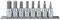 Draper 16285 3/8 Inch Square Drive Hexagonal Socket Bit Set, 48mm