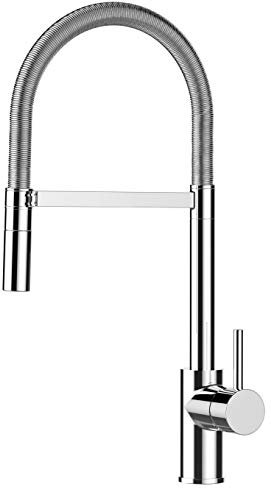 VIZIO NIEDERDRUCK Einhebel Küchenmischer mit schwenkbarem Auslauf und abnehmbarer 2 Strahl Handbrause/CHROM/Profi/Design/Restaurant/Haus