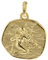 trendor Sternzeichen-Anhänger Jungfrau 585 Gold 16 mm Anhänger Tierkreiszeichen für Damen, Herren und Kinder, Sternzeichen Echtgold, Anhänger Gold, 08958-09