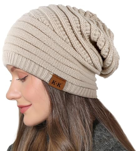 Kordear Beanie Mütze Damen - Strickmütze,Warme Wintermütze Long Beanie Oversized Slouchy Mütze