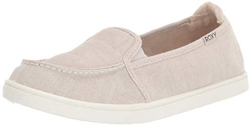Roxy Tenis sin Cordones Minnow, Mocasín Plano Mujer, Avena, 39 EU