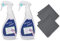 loukin Non-Toxic Whiteboard Cleaner, 17oz Dry Erase Board Cleaner, Low-Odor Whiteboard Cleaning Spray with Cloths, Removes Stubborn Marks from Whiteboards, Chalkboard (2-Pack)