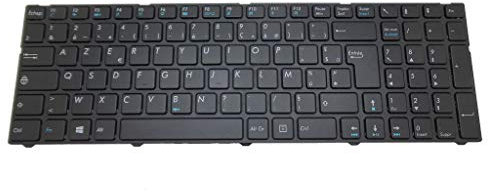 RTDPART Clavier d'ordinateur Portable pour Medion AKOYA E7416 MD99312 MD99371 MD99460 MD99554 MD99585 MD99640 MD99585 Noir avec Cadre FR France