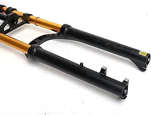YLXD Suspension Fat Fork Double Crown 26 Pouces pour Fat Bike Shoulder 4.0 Fat Tire A-Pillar Frein à Disque Pression d'air 100MM Course pour Motoneiges Fourche Avant de Vélo 26