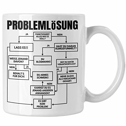 Trendation - Ingenieur Geschenk Tasse Mathematiker Kollege Maschinenbau Spruch Geschenkidee Männer (Weiß)