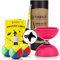 Diabolo Freizeitsport Profi Diabolo-Jonglierset - hochwertiges Diabolo mit Kugellager (pink), Aluminium Sticks, langlebiger Schnur & 3 Jonglierbällen