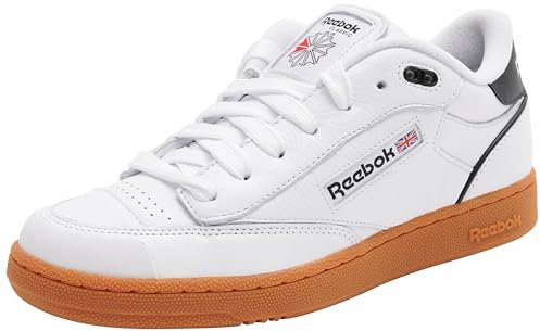 Reebok Unisex's Club C Bulc Sneaker, FTWR White Black Rubber Gum 03, 42 EU
