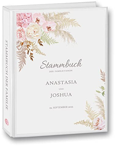 Stammbuch der Familie personalisiert Stammbuchmappe Fanon A4 ca. 25,5 x 32 cm Familienstammbuch Stammbücher Vintage