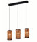 meineWunschleuchte Pendelleuchte 3 flammig mit Lampenschirmen aus Rattan, Breite 80cm