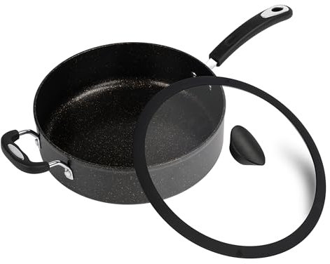 Die All-in-One Stein-Saucenpfanne von Ozeri - 100% APEO, GenX, PFBS, PFOS, PFOA, NMP und NEP-freie deutsche Beschichtung