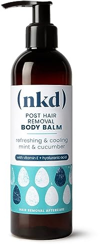(nkd) Soothing Body Balm - Mint & Cucumber Ingrown Hair Treatment for Pubic Area - For Post Hair Removal - Hydrates Skin All Over - 250ml