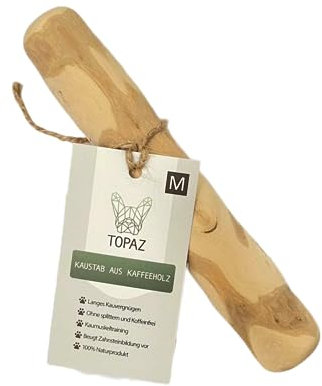 TOPAZ® Kaffeeholz Kauholz - M Kaustange natürliches Kauspielzeug für Hunde von 8-12 kg
