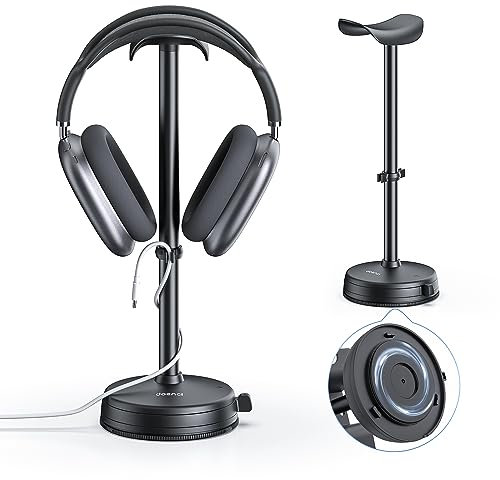 doenci Porta Cuffie, Supporto Cuffie Gaming con Base a Ventosa [2023 Nuovo Aggiornamento], Porta Cuffie Scrivania per Cuffie Bluetooth Gaming Wireless, Stand Cuffie per Cuffie di Tutte le Dimensioni