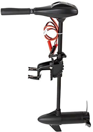 Moteur électrique pour bateaux - Moteur de trolling réglable de 58 lb avec moteur en cuivre - Haute efficacité - 10 km/h - 12 V - Avec borne de batterie