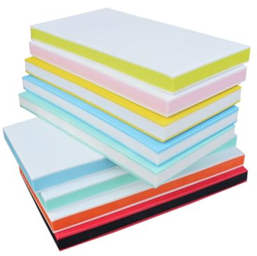 10Pcs Professional Rubber Stamp Blocks, Soft Sandwich Rubber Blocks for DIY Hand Engraving, Scrapbooking, Postcards, Invitation Cards (Random Color)