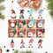 YoniYa 24 Stück Holzanhänger Weihnachten Wichtel Set Christbaumschmuck Weihnachtsanhänger Zwerge Weihnachtsdeko Anhänger aus Holz Weihnachtsmann Deko