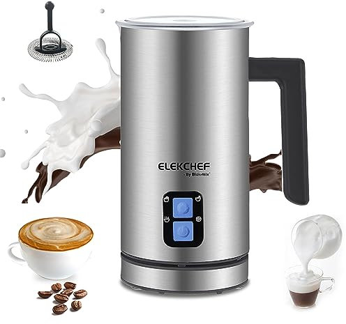 Matybobe Electric Milk Frother and Steamer 4 in 1 Automatic Milk Warmer 500W Non-Stick Interior 300ml Hot/Cold Stainless Steel Milk Foam Maker for Coffee/Hot Milk/Latte/Cappuccinos