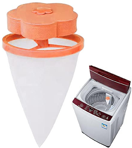 Visiblurry Waschmaschinen-Filterbeutel, schwimmendes Haarfilternetz, schwimmender Haar-Fusselentferner, Fänger, Reinigungsnetz, Filterbeutel, kegelförmiger Waschmaschinen-Reinigungs-Haarfilterbeutel
