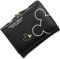 Oneroomone Portefeuille Femme Noir, Porte Monnaie Femme, Petit Porte Monnaie Femme, Portefeuille Court Pliable à Trois Couches avec 10 Emplacements pour Cartes, Cadeau d'anniversaire pour Femme, Noir
