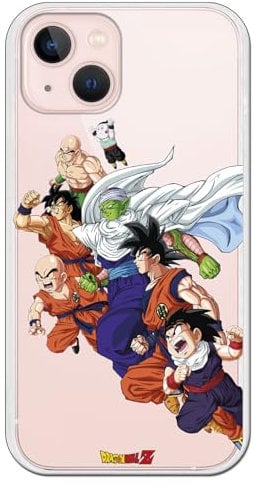 Personalaizer Flexible Case Compatible for iPhone 15 with Dragon Ball Characters transparent