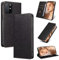 GoodcAcy Handyhülle für OnePlus 8T Hülle Dermis Leder，Premium PU Schutzhülle Klappbar，[RFID Anti-Diebstahl Schutz], Magnetisches Flip Case für OnePlus 8T - Schwarz