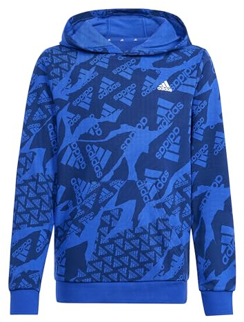 adidas Unisex Kinder Essentials Allover Print Hoodie Kids Kapuzensweat