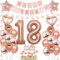 Rosegold Luftballon 18 Geburtstag Mädchen, 18 Jahr Geburtstag Mädchen, Ballon 18. Geburtstag Rosegold, Geburtstagsdeko 18 Jahr Rosegold, Mädchen Deko 18. Geburtstag, Roségold 18. Party Ballons