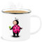 Emaille Becher Blechbecher - & Tassen - Marienkäfer - Kindergarten Fasching Karneval Kinder - 300 ml - Weiß Silber - fasching- kita tasse carnevale käfer karnevals marienkaefer faschings