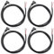 4er Pack DC Verlängerungskabel 5.5 mm x 2.1 mm, 90° Grad Gleichstrom Verlängerungskabel, 12V Anschlusskabel für Überwachungskameras, LED Streifen, CCTV Sicherheitskamera IP Kamera