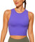 BAYDI Nudi Sport BH Damen ohne Buegel Bustier Abnehmbare Gepolsterte Crop-Tops Hochgeschlossenes Tanktop Yoga Fitness Soft Bra