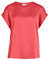 Vila Damen Satin Blusen T-Shirt Kurzarm Basic Rundhals Top Glänzend Tunika Blouse Oberteil VIELLETTE, Farben:Coral Pink, Größe:40