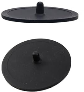 IUSOT 2 Pcs Black Rubber Blind Filter Backflush Disk, 50MM Coffee Machine Cleaning Disc for Espresso Machine, Coffee Maker
