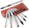 Squirrel Hair Travel Watercolour Brushes 3pcs, Natural Squirrel Mop Round Fine Tip Quill Travel Brushes for Artists, Professional Painting Brushes for Watercolour Gouache Ink Painting