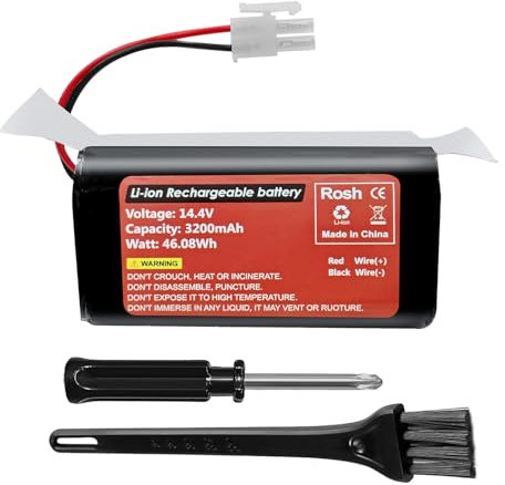 14.4V 3200mAh Li-ion Batterie für ILIFE A4S Roboter，A4、A4S pro、A6、A7、A9、A10、V3x， V7、V7s Plus、V7 PRO、W400、W400s、W450 Saugroboter (5557 2P Plug Batterie)