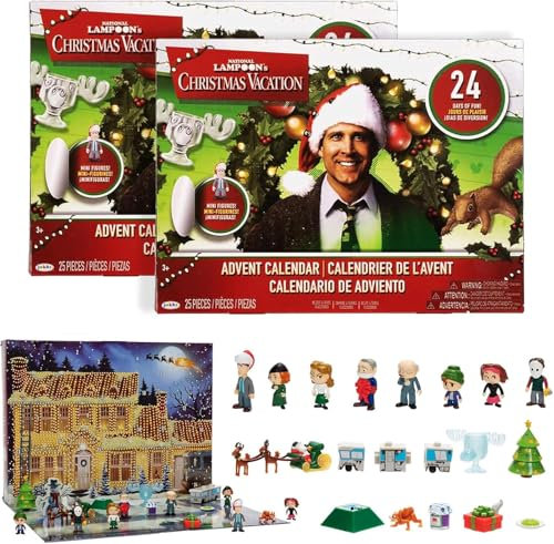 Umikk Weihnachtsferien Adventskalender 2024 Kinder Erwachsene, National Lampoons Adventskalender, 24 Tage Weihnachts Adventskalender Weihnachts Countdown Kalender (Acrylmodell (2 Stück))