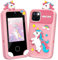 Muiefe Kids Phone for Girls, 2.8 Inch Touchscreen Kids Smart Phone with Dual Camera, 32G Card, Unicorn Toy Mobile Phone Christmas Birthday Gifts for 3 4 5 6 7 8 9 Year Old Girls