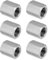 PATIKIL M12 x 1-Pitch Dado Esagonale Lungo Acciaio Inossidabile 304, 6pz 20mm/ 0.8 L Dadi di Accoppiamento Dado a Barra Lunga Intera Connettore per Barra Filettata, Tono Argento