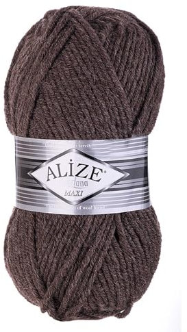Strickgarn Strickwolle Superlana Maxi 100g 25% Wolle Wintergarn Winterwolle, 50 Farben, Farbe:884 schokobraun