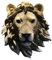 Generisch Tierkopf Wanddekoration Niedlichen Harz Tiger Kopf Figuren Skulptur, Löwenkopf Wandskulptur für Heimtextilien, Wohnzimmer, Schlafzimmer, Büro 23x20cm