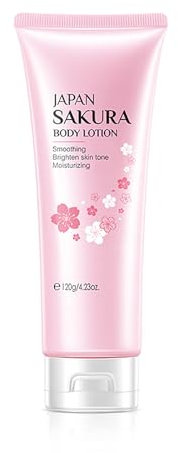 Vawolecy Cherry Blossom Lotion pour le corps, Crème pour le corps Sakura non grasse à la fleur de cerisier hydrate
