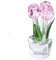 Glass Tulips Flowers Gifts for Women, Collectible Crystal Figurine Decor, Crystal Flower Figurine Tulip Sculpture, Flower Figurine(Pink)