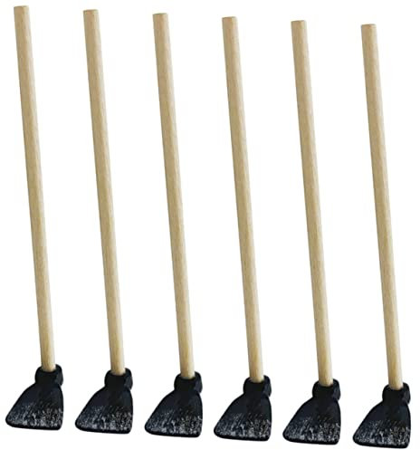 VICASKY 6St Mini Hacke pflanzendeko für Miniaturgärten Sicheres für Rollenspielset Miniaturornamente Rollenspielzubehör Bauernhof-Modell Bauernspielzeug Holz